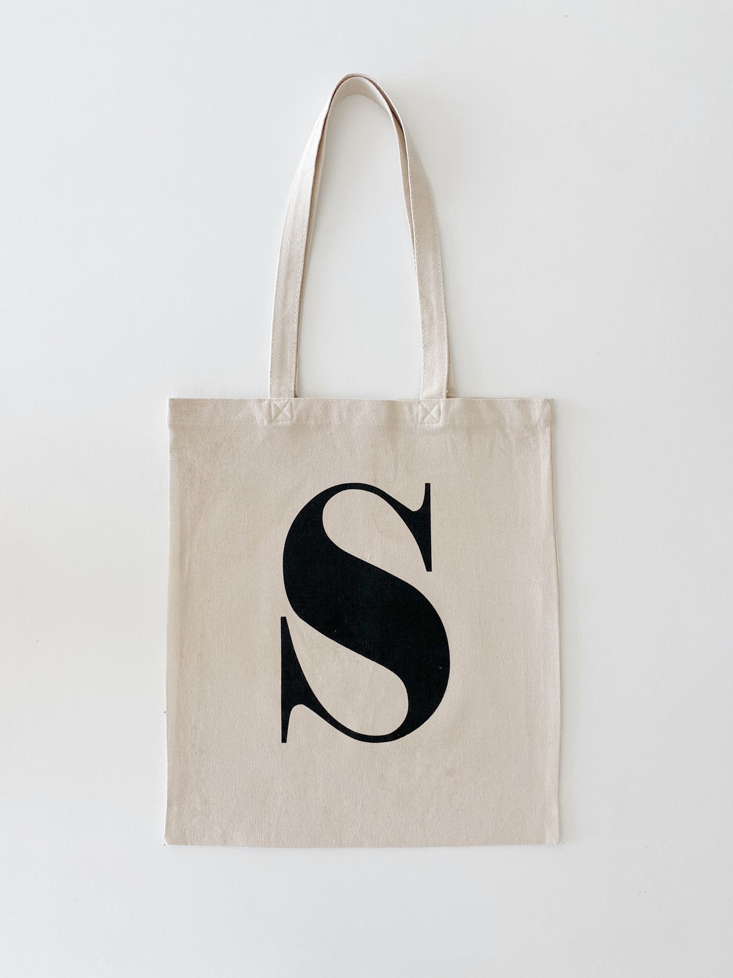 S Alphabet Canvas Tote Bag