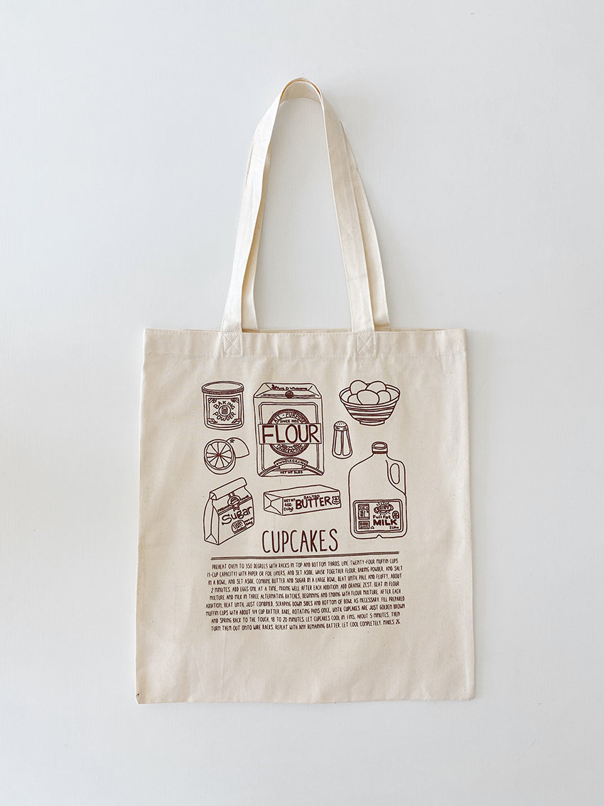 Cupcake Recipe Canvas Tote Bag