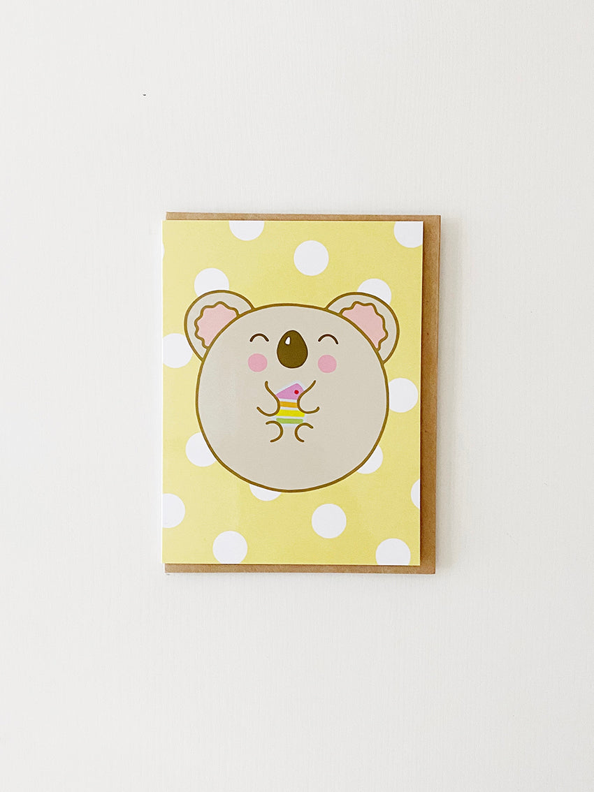 Koala Polka Dots Greeting Card