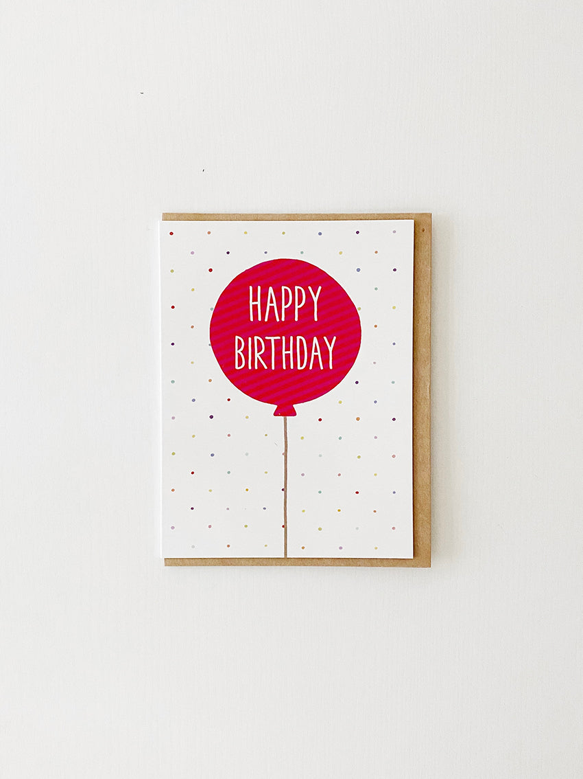 Birthday Rainbow Balloon Greeting Card