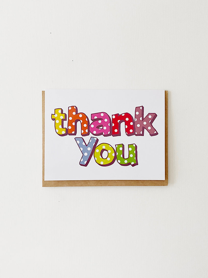 Thank You Polka Dots Greeting Card