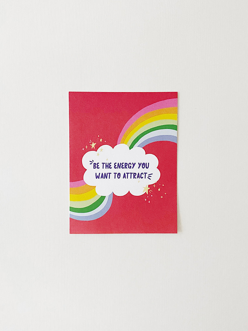 Be The Energy U Want to Attract Affirmation Postcard