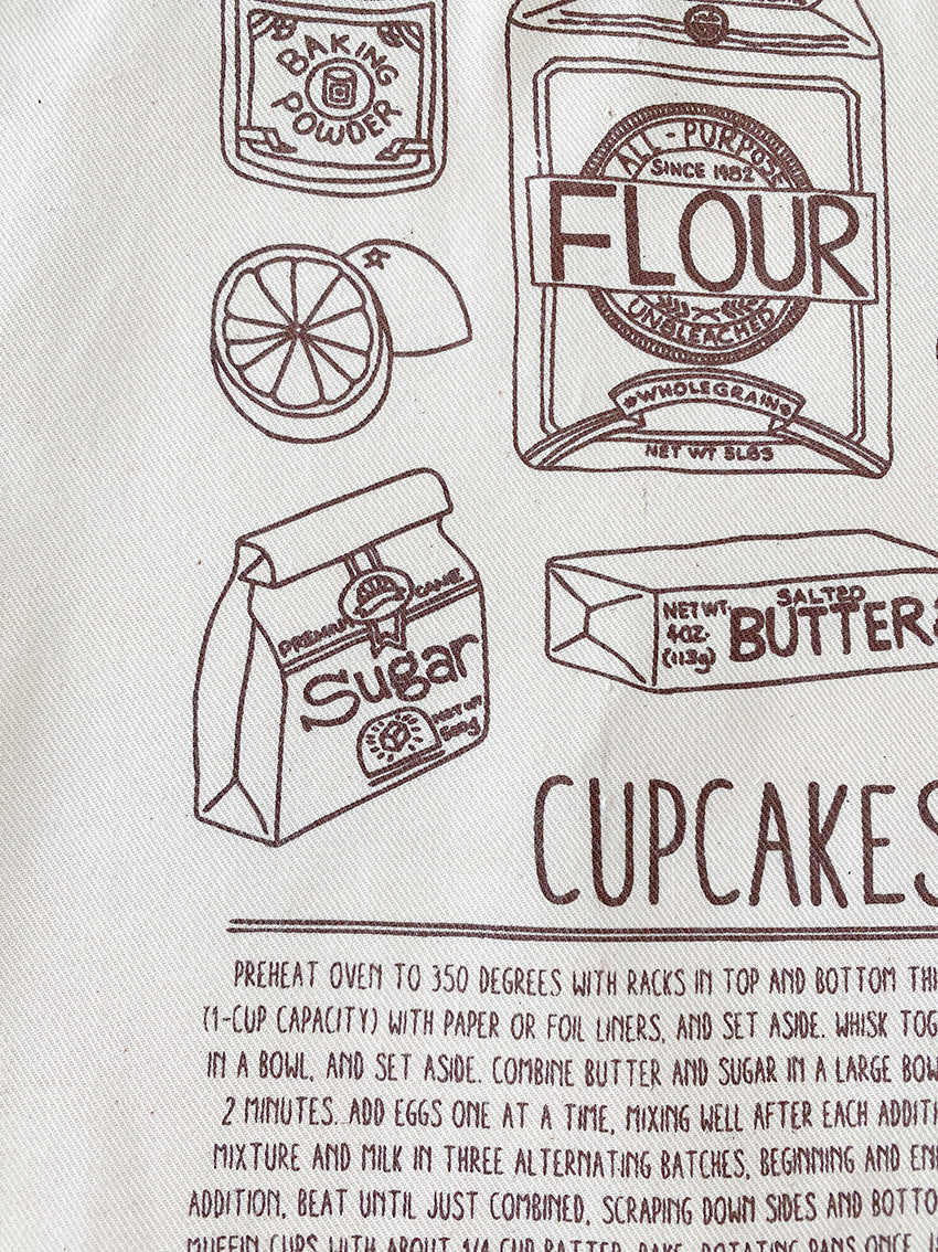 Cupcake Recipe Canvas Tote Bag
